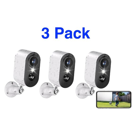 Security Cameras Wireless Outdoor 2K 2.4GHZ WiFi Battery Powered Security Cam - Picture 1 of 11
